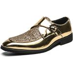 Goldene Business Hochzeitsschuhe & Oxford Schuhe aus PU für Herren Größe 42 