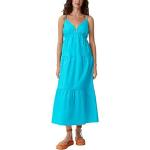Blaue Comma Sommerkleider mit Volants aus Baumwolle für Damen für den für den Sommer 