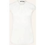 Weiße Comma Blusentops mit Knopf aus Polyester für Damen Größe M für den für den Sommer 