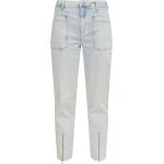 Hellblaue Unifarbene Casual Comma Casual Identity Tapered Jeans aus Denim für Damen Größe S - versandkostenfrei 