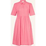 Pinke Casual Kurzärmelige Comma Casual Identity Taillierte Kleider aus Baumwolle für Damen Größe XS 
