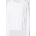 Weiße Unifarbene Casual Langärmelige Comma Casual Identity Rippshirts für Damen Größe XS 