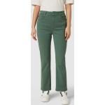 Grüne Unifarbene Casual Comma Casual Identity Stoffhosen mit Reißverschluss für Damen Größe S 