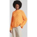 Orange Unifarbene Casual Comma Casual Identity Rollkragen Strickpullover aus Baumwollmischung für Damen Größe S 