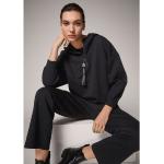 Schwarze Casual Comma Casual Identity Damensweatshirts mit Reißverschluss aus Polyester trocknergeeignet Größe M 