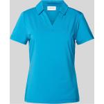 Blaue Casual Comma Casual Identity V-Ausschnitt T-Shirts aus Viskose für Damen Größe M 