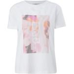 Weiße Casual Comma Casual Identity Rundhals-Ausschnitt T-Shirts für Damen Größe M 