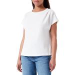 Reduzierte Weiße Bestickte Kurzärmelige Comma Damensweatshirts Größe M 