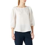 Weiße 3/4-ärmelige Comma Tunika-Blusen für Damen Größe M 