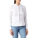 Weiße Langärmelige Comma Tunika-Blusen für Damen Größe M 