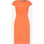 Reduzierte Orange Kurzärmelige Comma Taillierte Kleider mit Reißverschluss aus Polyester für Damen Größe L für den für den Winter 