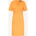 Orange Kurzärmelige Comma V-Ausschnitt Taillierte Kleider mit Reißverschluss aus Polyester für Damen Größe L für den für den Winter 