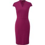 Fuchsiafarbene Business Comma Mini Nachhaltige V-Ausschnitt Minikleider & kurze Kleider aus Viskose für Damen Größe XS 