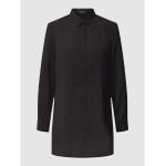 Schwarze Unifarbene Comma Hemdblusen aus Polyester für Damen Größe M 