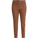 Braune Unifarbene Comma 7/8-Hosen & Knöchelhosen mit Reißverschluss aus Baumwollmischung für Damen Größe L 