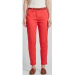 Rote Unifarbene Comma Stoffhosen aus Baumwollmischung für Damen Größe XS Weite 38, Länge 32 