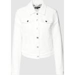 Offwhitefarbene Unifarbene Comma Übergangsjacken aus Baumwollmischung für Damen Größe XS 