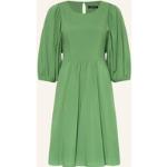 Reduzierte Grüne 3/4-ärmelige Comma Taillierte Kleider mit Puffärmeln aus Viskose für Damen Größe S 