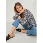 Reduzierte Dunkelblaue Langärmelige Comma Tunika-Blusen durchsichtig aus Polyester trocknergeeignet für Damen 