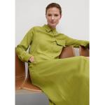 Grüne Langärmelige Comma Maxi Sommerkleider aus Twill für Damen 