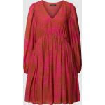 Pinke Comma Mini V-Ausschnitt Minikleider & kurze Kleider aus Viskose für Damen Größe XS 