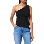 Schwarze Comma Nachhaltige One Shoulder One Shoulder Shirts für Damen Größe M für den für den Sommer 