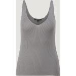 Graue Comma Nachhaltige V-Ausschnitt V-Shirts für Damen Größe M 