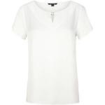 Weiße Comma Festliche Blusen aus Satin für Damen Größe XS 