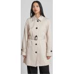 Sandfarbene Unifarbene Comma Trenchcoats mit Gürtel aus Polyamid für Damen Größe M für den für den Herbst 