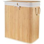Braune Compactor Wäschekörbe & Wäschepuffs aus Bambus mit Deckel 