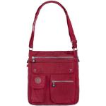 Rote Messenger Bags & Kuriertaschen mit Reißverschluss aus Polyester 