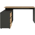 Anthrazitfarbene Moderne Möbel Exclusive Computerecktische mit Schublade Breite 100-150cm, Höhe 50-100cm, Tiefe 100-150cm 