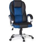 Blaue Moderne Ergonomische Bürostühle & orthopädische Bürostühle  aus Kunstleder mit Armlehne Breite 50-100cm, Höhe 100-150cm, Tiefe 50-100cm 