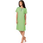 Grüne Kurzärmelige COMTESSA Damennachthemden aus Baumwolle Größe S 