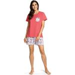 Rosa Unifarbene COMTESSA Pyjamas kurz aus Baumwolle für Damen Größe XXL für den für den Sommer 