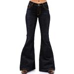 Dunkelblaue Comycom Jeans-Schlaghosen aus Denim für Damen Weite 32 für Partys 