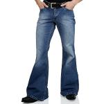Blaue Vintage Comycom Jeans-Schlaghosen aus Denim für Herren Weite 36 
