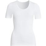Weiße Kurzärmelige CON-TA Rippshirts aus Baumwolle für Damen Größe S 