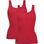Rote Feinripp-Unterhemden für Damen Größe S 2-teilig 