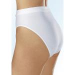 Weiße CON-TA Oeko-Tex Feinripp-Unterhosen aus Baumwolle für Damen Größe S 3-teilig 