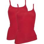 Rote CON-TA Feinripp-Unterhemden für Damen Größe L 2-teilig 