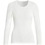 Weiße Langärmelige CON-TA Langarm-Unterhemden aus Angora enganliegend für Damen Größe M für den für den Winter 