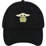Schwarze Star Wars The Mandalorian Snapback-Caps aus Baumwolle Handwäsche für Herren Einheitsgröße 