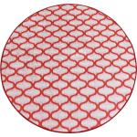 Rote Runde Runde Teppiche 200 cm aus Filz 