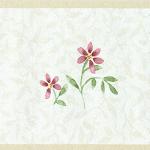 Beige Blumenmuster Landhausstil Blumentapeten aus Vinyl 