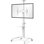 Weiße TV Standfüße aus Aluminium schwenkbar Breite 0-50cm, Höhe 0-50cm, Tiefe 0-50cm 