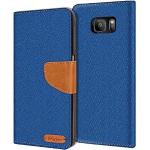 Blaue Samsung Galaxy S7 Edge Cases Art: Geldbörsen mit Bildern aus Textil 