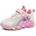 Pinke LED Schuhe & Blink Schuhe aus Leder atmungsaktiv für Kinder Größe 31 für den für den Sommer 