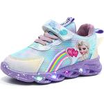 Lila LED Schuhe & Blink Schuhe aus Leder atmungsaktiv für Kinder Größe 22 für den für den Sommer 