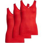 Rote Damenträgerhemden & Damenachselhemden aus Baumwolle Größe M 3-teilig 